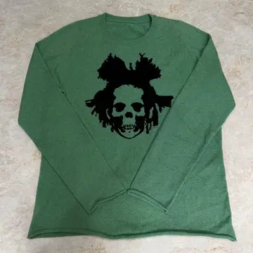 루시앙페라피네 니트 캐시미어 니트 스컬 그린 니트