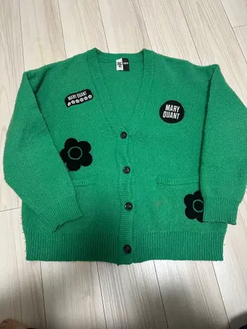 MARY QUANT 그린 니트 가디건
