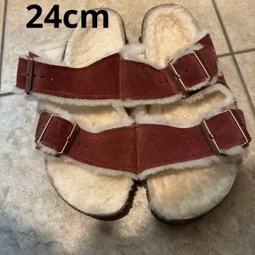 Birkenstock 빨간색 스웨이드 샌들 37