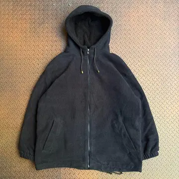 90-00s i.z. sport 보아 플리스 지퍼 후드티 하프 코트