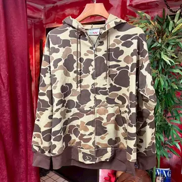 90s BASSETT WALKER 카모 집 후디