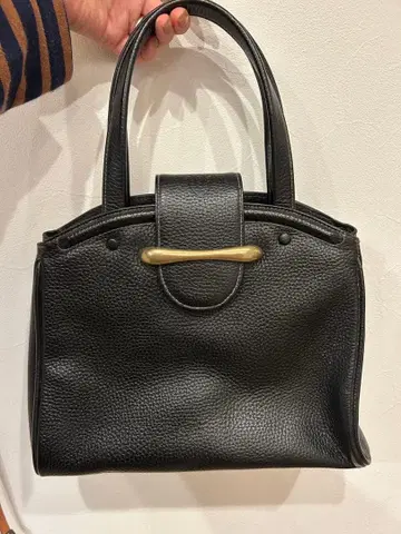 TOFF&LOADSTONE 블랙 가죽 핸드백