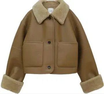 [ CLANE ] VEGAN LEATHER BOA SHORT JACKET