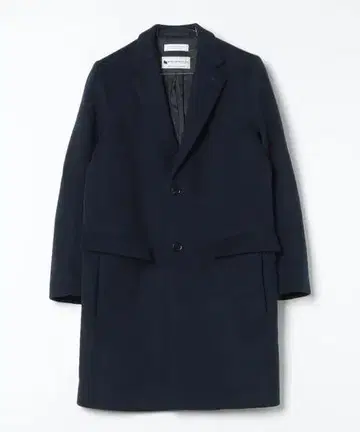 [ 정가 37,400엔 ] BY 솔리드 멜톤 체스터 코트 네이비 S