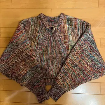 caban 믹스 와플 니트 볼레로