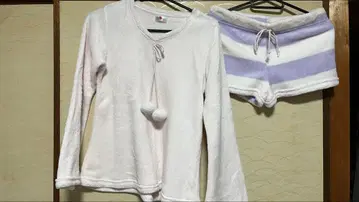 플리스 룸웨어 세트 (화이트)