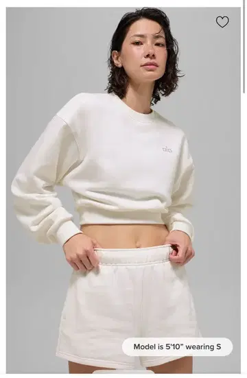 미사용 새상품 아로요가 크롭 맨투맨 XS