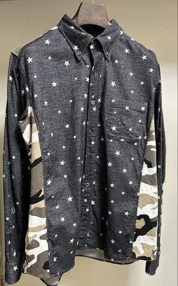 [ 사이즈 4 ] 유니폼 익스페리먼트 별 패턴 셔츠