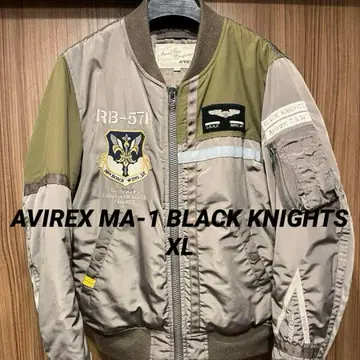 AVIREXMA-1 그레이 올리브 BLACK KNIGHTS XL