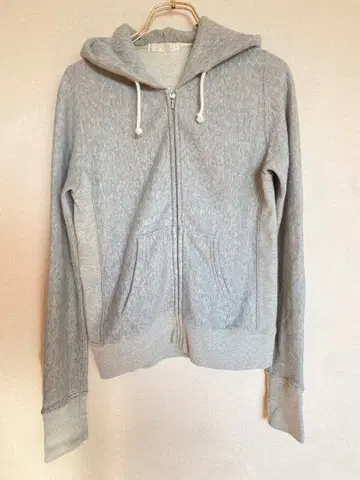 DEUXIEME CLASS 풀 집업 그레이 후드티