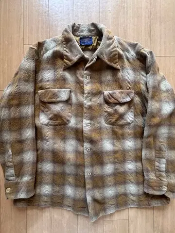 70s Pendleton 보드 셔츠 옴브레 고배색