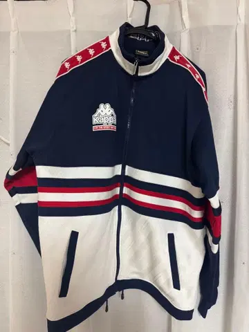 카파 집업 자켓 네이비/화이트/레드