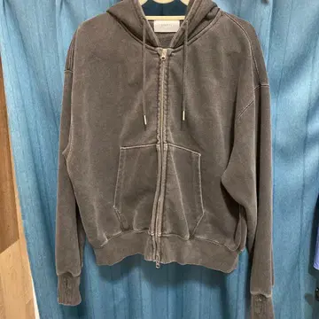 soerte 후드티 더블 지퍼 그레이