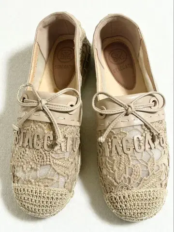 [ 중고 ] STACCATO 스태커토 레이시 로고 에스파드리유 23cm