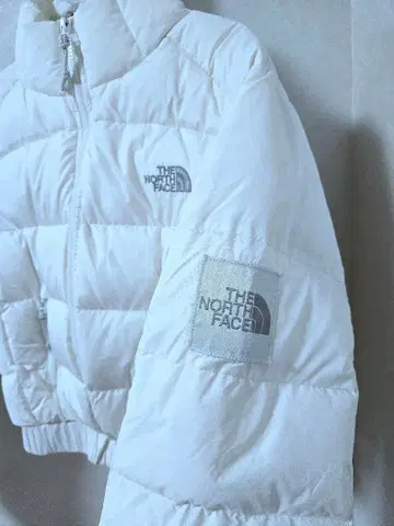 THE NORTH FACE 화이트 숏 다운 자켓 눕시