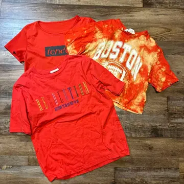 빨간색 T셔츠 3개 세트