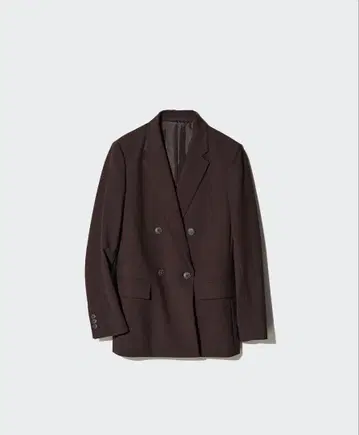 유니클로 UNIQLO 더블 자켓 다크 브라운