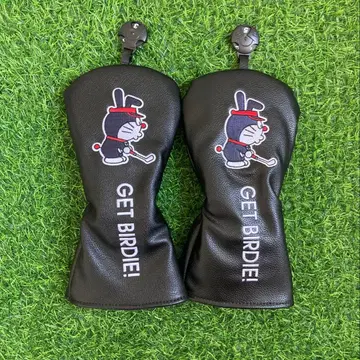 새상품 2세트 도라에몽 골프 클럽 헤드커버 페어웨이 우드*2 블랙