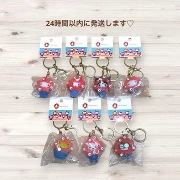 산리오 메먀쿠먀쿠 마스코트 클리어 키링 7종 컴플리트