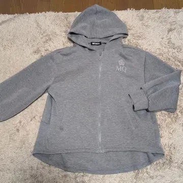 MARY QUANT 그레이 후드 부착 후드티