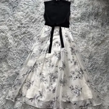 머큐리 듀오 플라워 도킹 민소매 원피스 블랙 S used