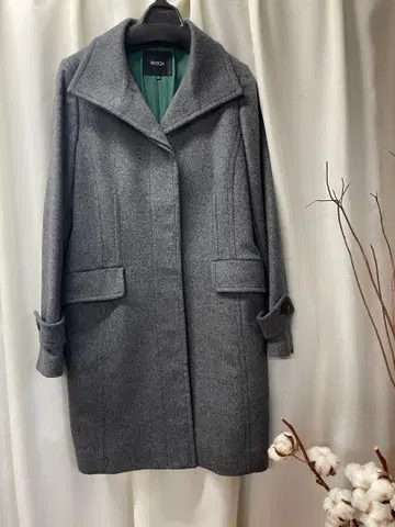 보쉬 울 그레이 롱 코트