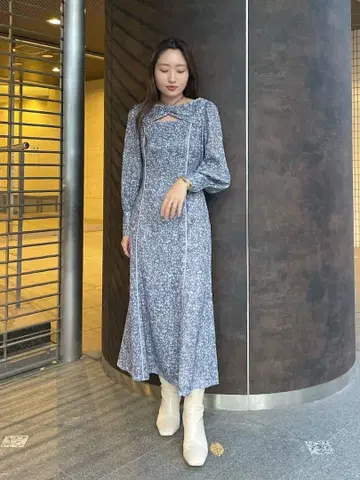 *새상품* LAGUNAMOON 스트랩 디자인 플라워 원피스