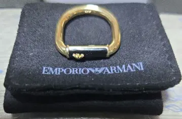 Emporio Armani 골드 블랙 반지