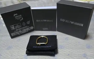 [새상품급] Emporio Armani 골드 블랙 반지