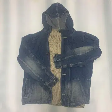 ETERNAL 데님 블루 후드 부착 자켓