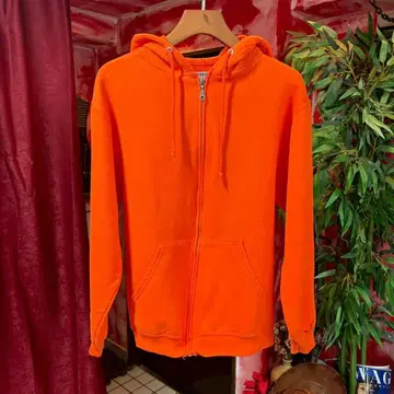 JERZEES plane orange zip hoodie
