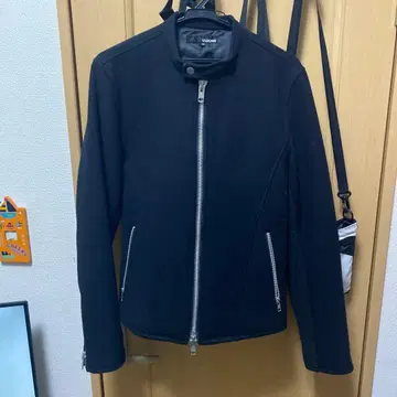 블랙 지퍼 싱글 라이더 자켓