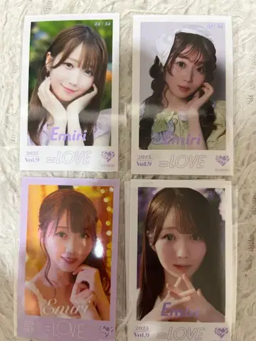 오타니 에미리 캔뱃지 4개 미니 사진 묶음 판매