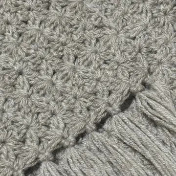 손뜨개질 롱 스톨 머플러 무릎 담요 직사각형 내추럴