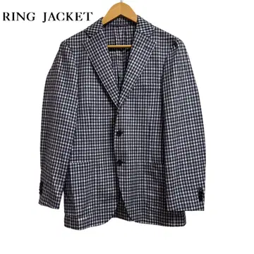새상품급 RING JACKET 체크 무늬 테일러드 자켓