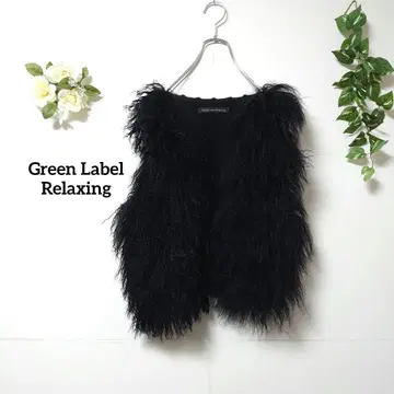 그린 라벨 릴랙싱 램 가죽 니트 베스트 울 혼방