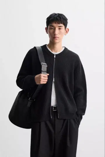 ZARA 워시드 펄 니트 자켓