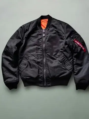 [새상품급] MA-1 플라이트 자켓 블랙 오렌지 안감 XL