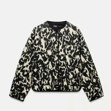 ZARA/애니멀 무늬 퀼팅 자켓/S 사이즈/7~9호