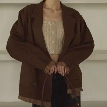 loin nuit 테일러드 자켓 브라운