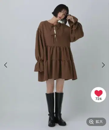 택 포함 미사용 새상품 미니 원피스 LOWRYS FARM