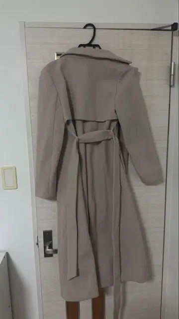 베이지 롱 코트 허리 벨트 포함 안미르 anmille