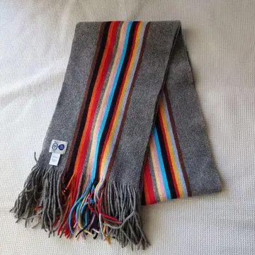 폴스미스 라무르 그레이 컬러풀 스트라이프 머플러