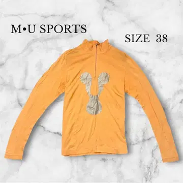 엠유스포츠 골프웨어 스포츠 긴팔 하프 지퍼 로고 프린트 얇은 소재