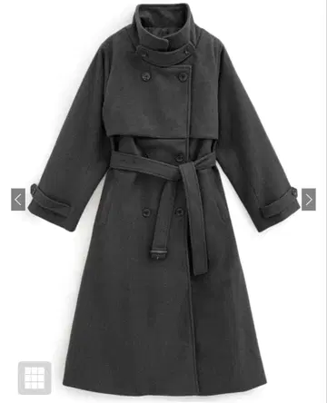 GRL 옷깃 2Way 페이크 울 트렌치코트 [ze845] 차콜