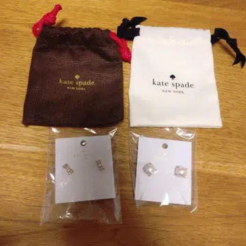 미사용 kate spade 리본형 펄 귀걸이 복조리 포함