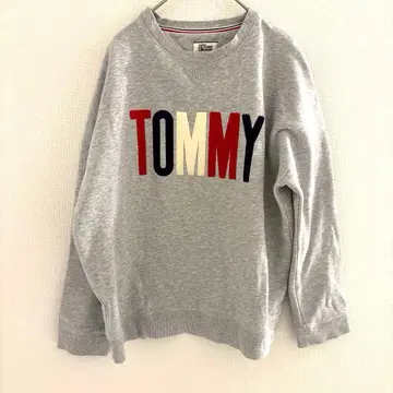 TOMMY HILFIGER 로고 맨투맨 그레이 M