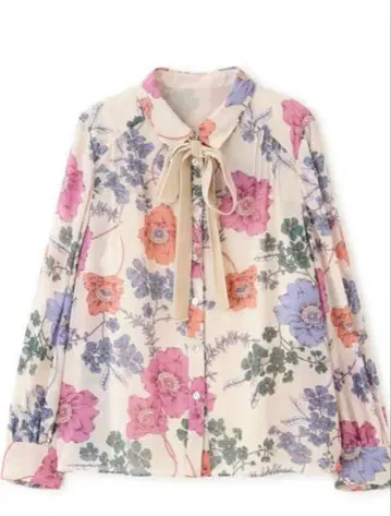 질스튜어트 벨로아 리본 플라워 블라우스