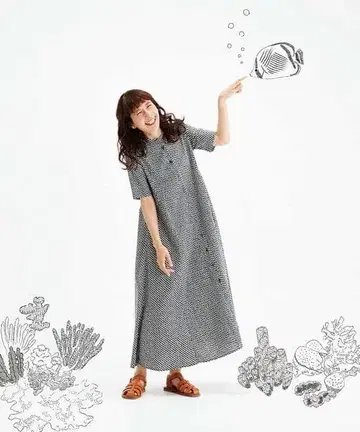 Sunny clouds 나비 코몬 원피스 셔츠 1105D