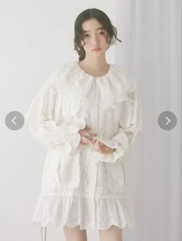 merry jenny 레이스 자켓 화이트 테일러드 자켓